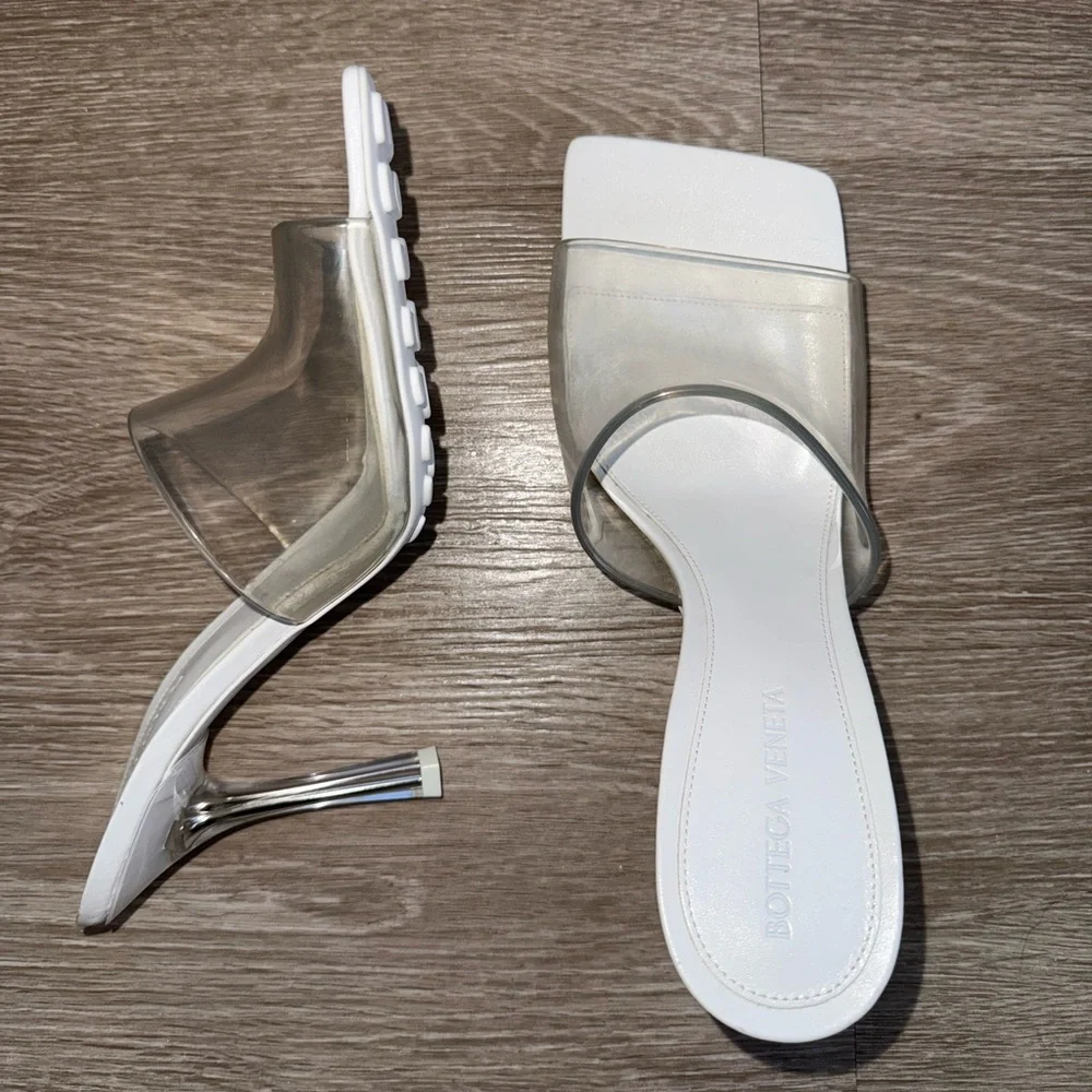 Bottega Veneta Clear and White Heels - Picture 4 of 8